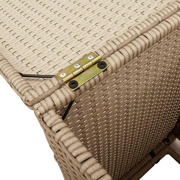 vidaXL Pulloteline/pöytä beige 40x40x60 cm polyrottinki
