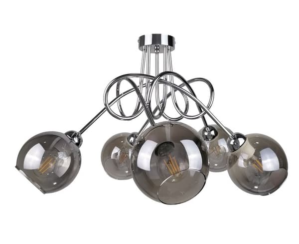 Loftlampe 5xE27 RING SØLV