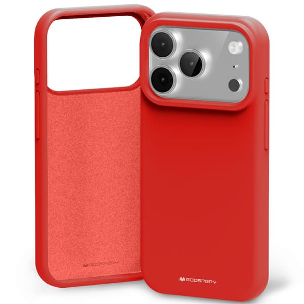 Mercury Silikone Etui til iPhone 17 Pro Rød