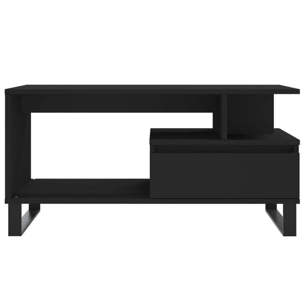 vidaXL sofabord, sort 90x49x45 cm, træbaseret materiale