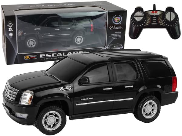 Bil Cadillac Escalade R/C Sorte lys lyd 1:16