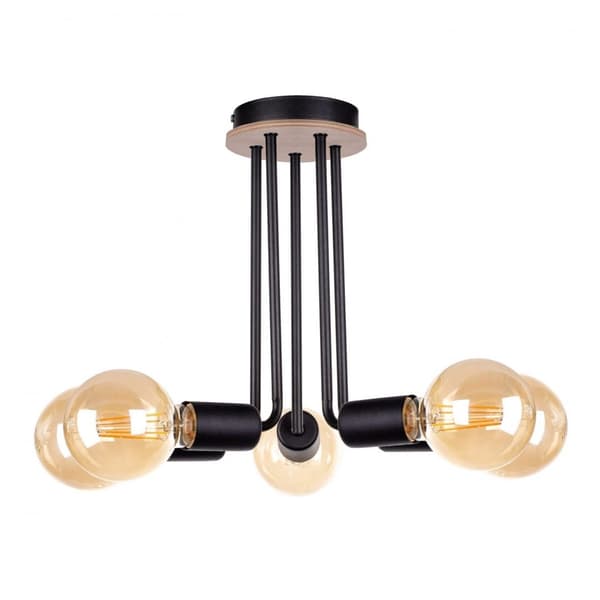 Loftlampe 5xE27 VENNA WOOD SORT