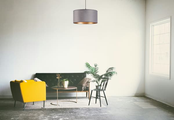 Tornado AD1 lampa, gråguld sammet