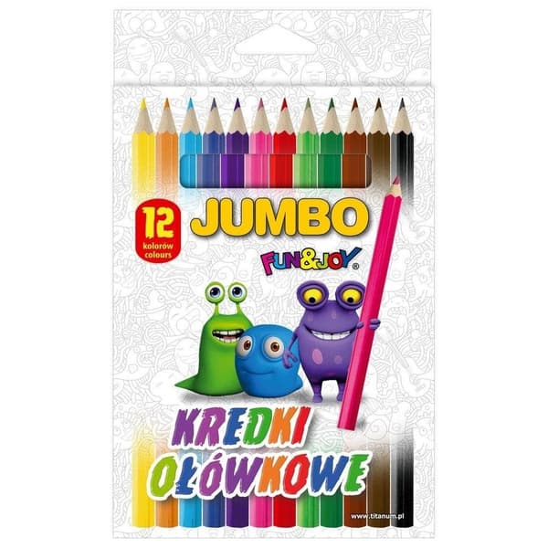 Jumbo blyanter med 12 farver