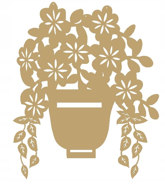 2. Urtepottevedhæng, blomster, åbent arbejde, FARVER