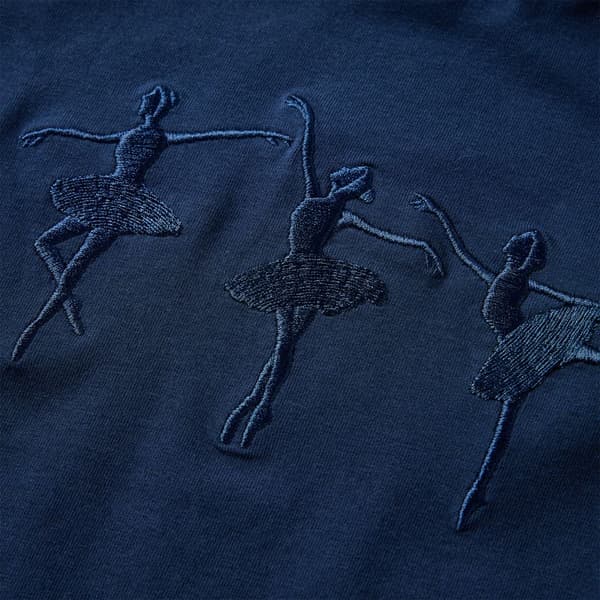 Barn långärmad T-shirt, marinblå, 116