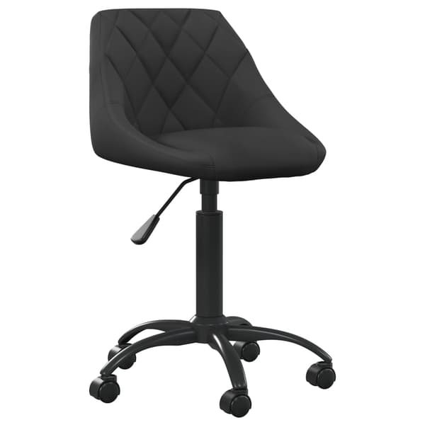 vidaXL Matstol, svart, klädd i sammet