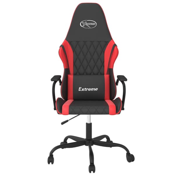 vidaXL gamingstol, sort og rød, kunstlæder