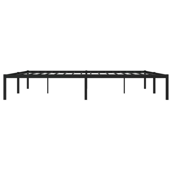 vidaXL metalsengestel sort 200x200 cm