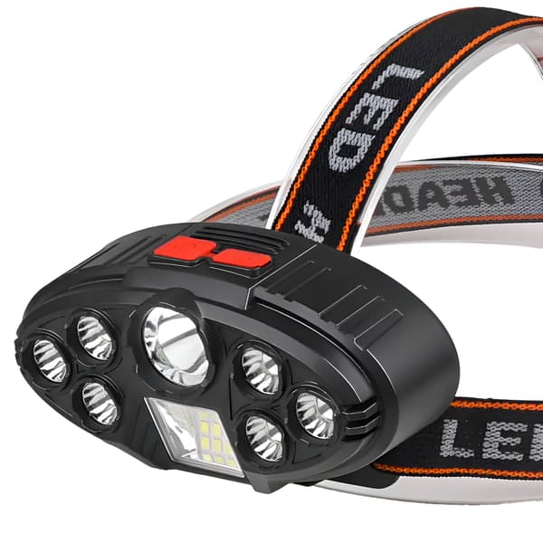 7 LED 16 SMD otsalamppu, USB-ladattava