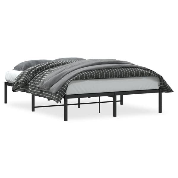 vidaXL metalsengestel sort 140x200 cm
