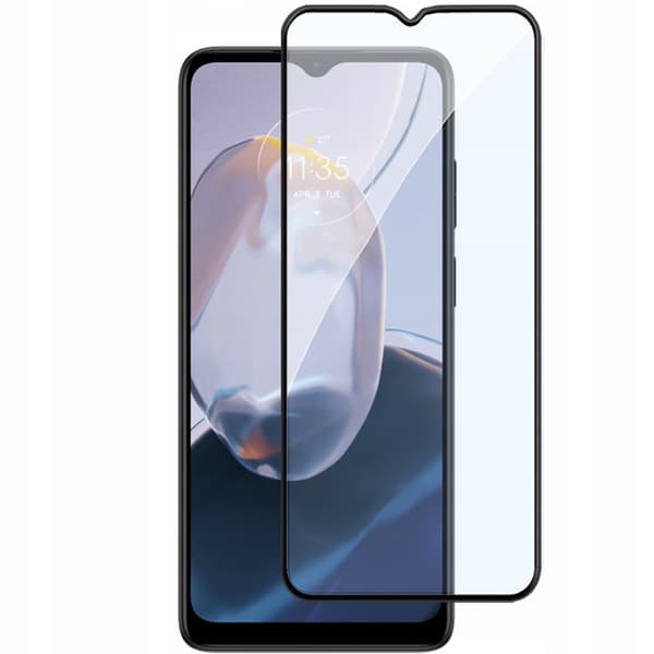 2x Härdat glas för Motorola Moto E22i med helskärmstäckning, 5D-glas