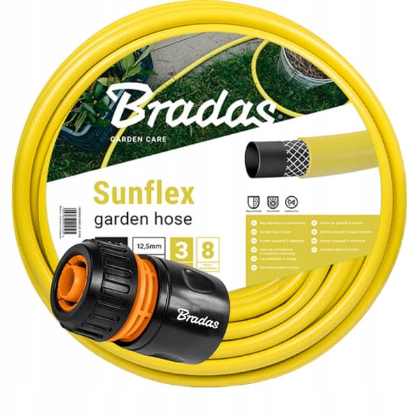 SUNFLEX trädgårdsslang 1/2" - 50m och snabbkoppling