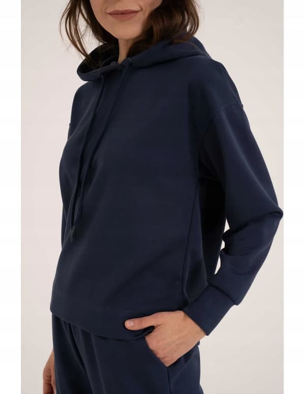 Moraj damehoodie blød og behagelig blå S