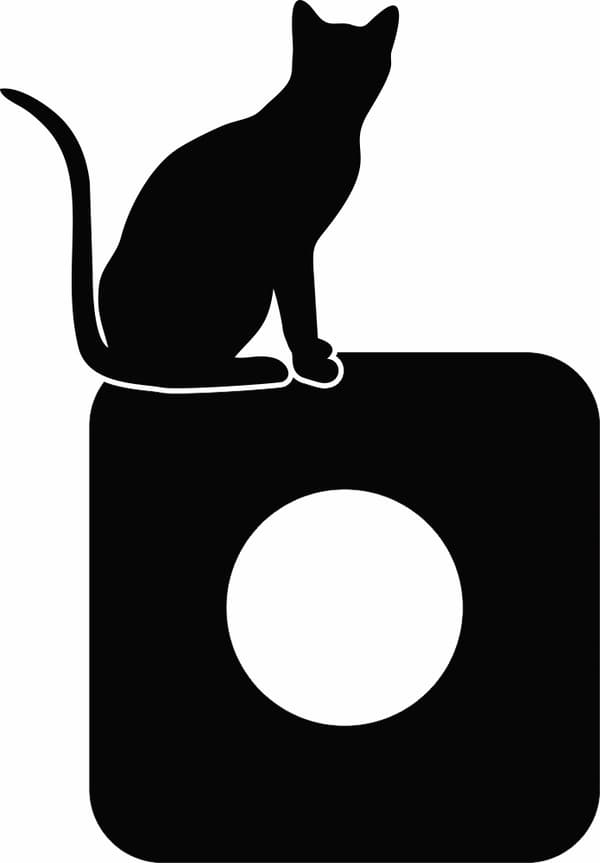 Skyddsdekal för strömbrytaren - Katt