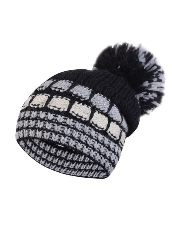 AMANDA damehue med pompon, sort