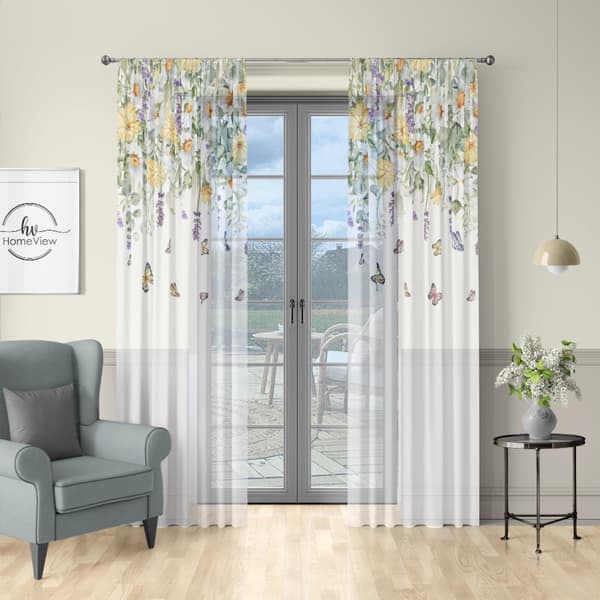 Gardin på tapetryk 807