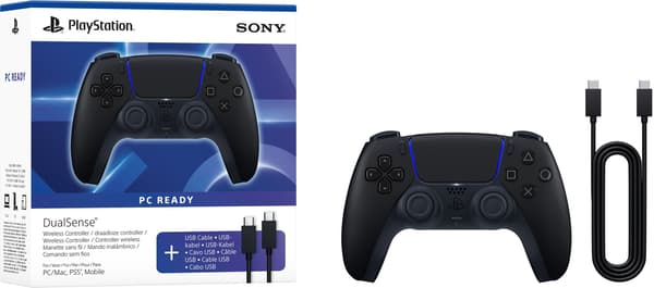 Sony PlayStation DualSense trådløs controller midnatssort + USB-kabel