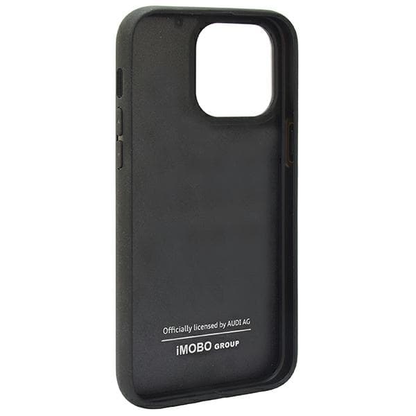 Audi Carbon Fiber Stripe Cover til iPhone 14 Pro, Sort