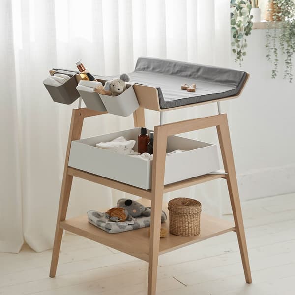 Leander - Linea™ Skötbäddsöverdrag, Cool Grey Organic