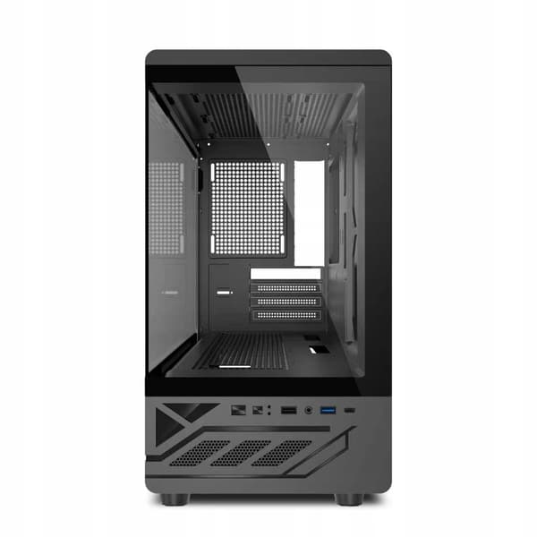 Gamingdatorchassi, midi-tower, glas, 6x aRGB-fläktar