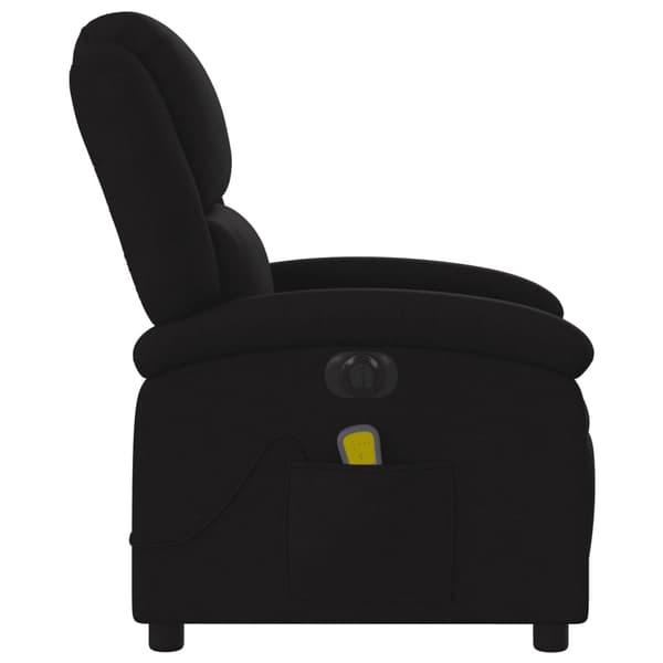 vidaXL elektrisk massagestol med lænefunktion sort stof
