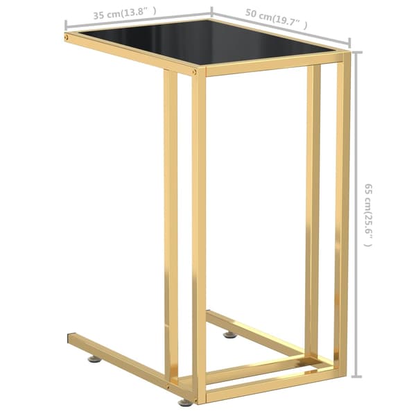 vidaXL computer sidebord sort 50x35x65 cm