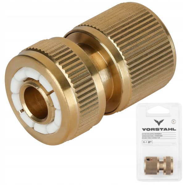 Snabbkoppling Trädgårdsslang Snabbkoppling Mässing 1/2” Vorstahl-koppling
