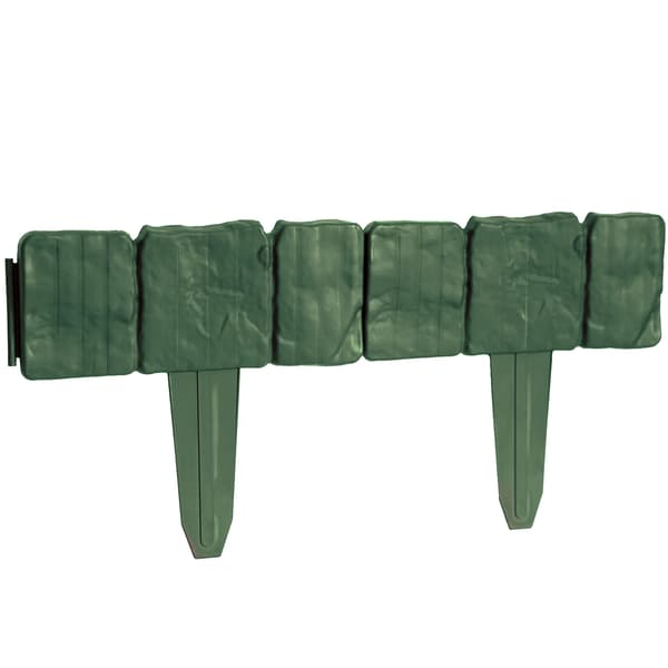 Palisade græskant, imiteret sten, STEN, 2,5 m - grøn