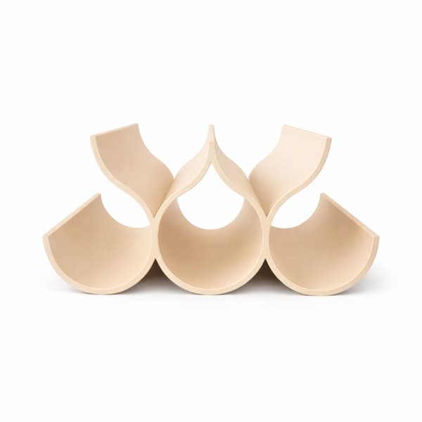 Beige vinreol, 5 flasker, vinorganisator