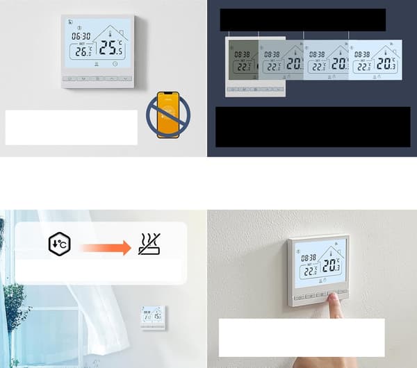 Beok Tuya WiFi Vattentermostat Golvvärme Alexa 3A