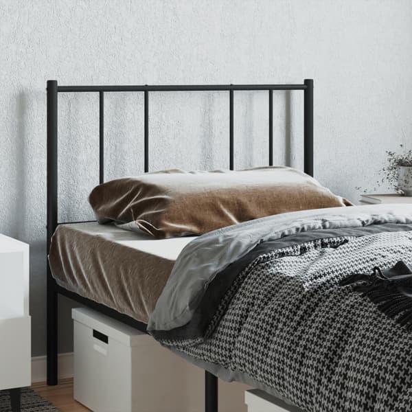 vidaXL metalsengegavl sort 107 cm