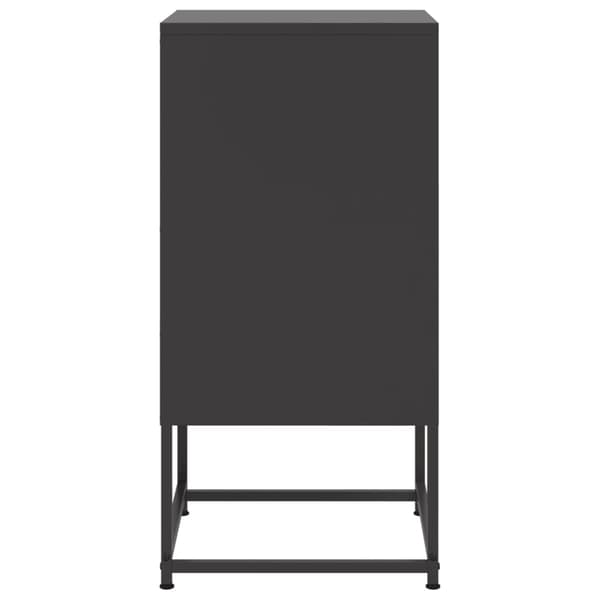 vidaXL sengebord sort 36x39x78 cm stål