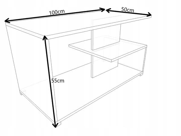 MODERN SOFFBORD NINA 100x50x55 VITT