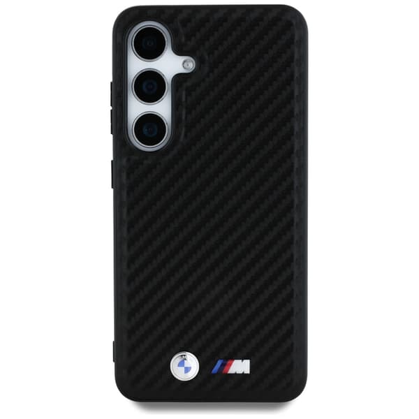 BMW Læder Carbon MagSafe-etui til Galaxy S25, Sort