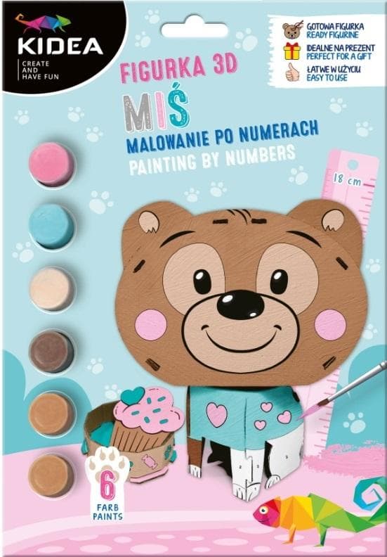 3D-maling efter tal-figur KIDEA bamse