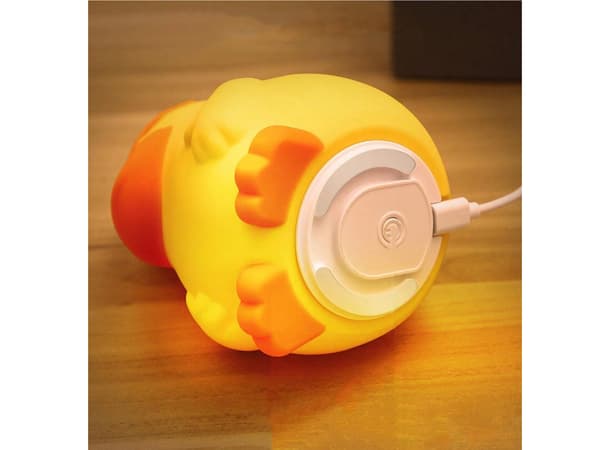 Silikone LED-natlampe til børn med blød and, USB