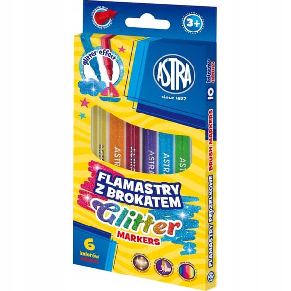 RUNDE GLITTERSPIDSER ASTRA 6 FARVER 3091