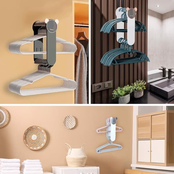 Vit klädhängare för organisering