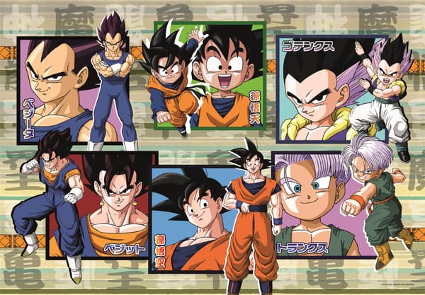 104-bitars pussel. Superfärgglatt. Dragon Ball