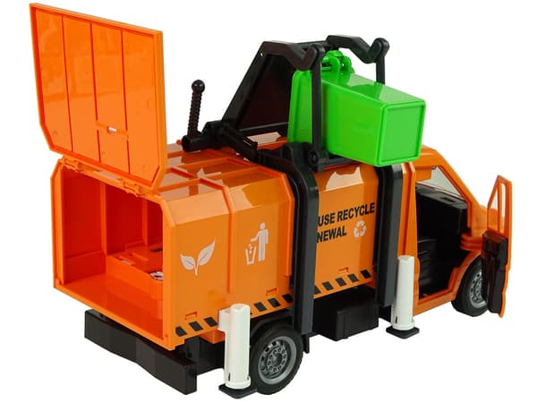 Sopbilsfriktionsdrivning ljudeffekter orange