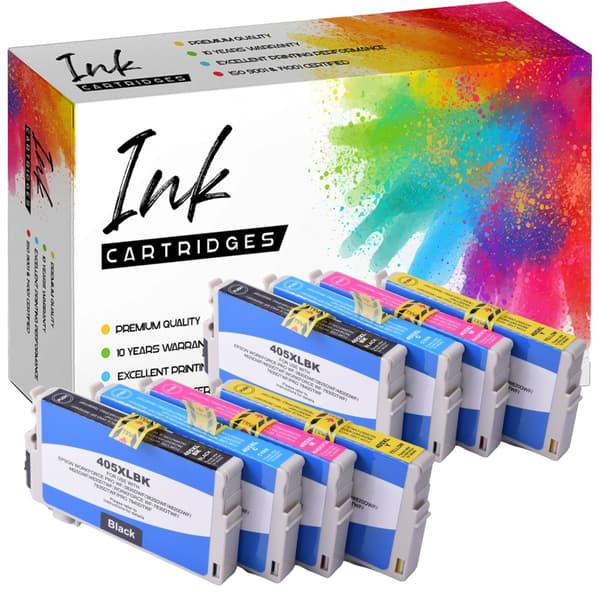 8x blæk til Epson E405XL CMYK x2 GP