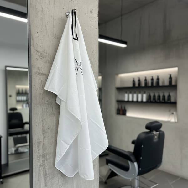 Barbermantel för en stor hårsalong