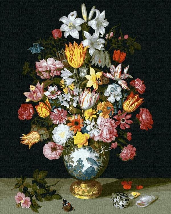 Maleri efter tal - Blomstersymfoni 40x50cm