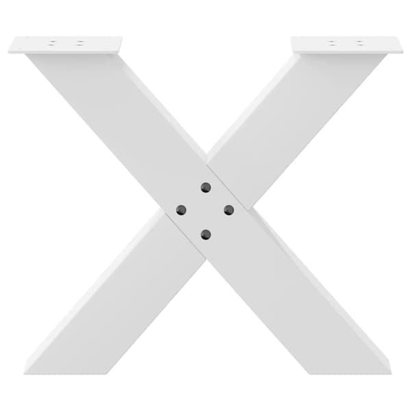 vidaXL X-formade soffbordsben 2 st vit stål