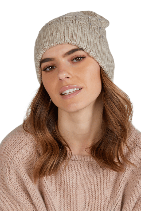 VALERI damehat, mørk beige