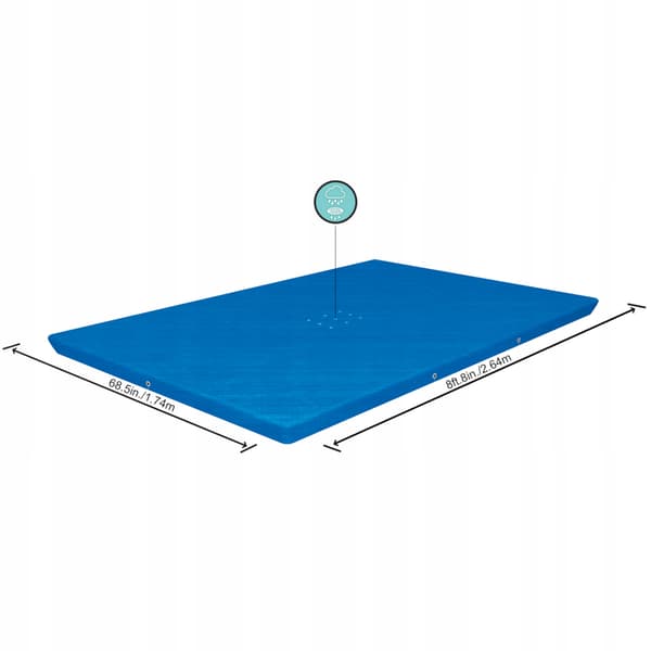 Overdækning 264 x 174 cm til Bestway 58105 rammepool