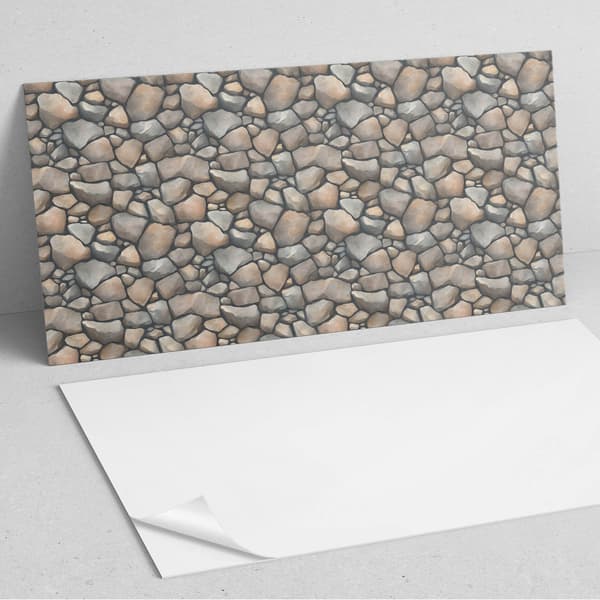 Vinylplattset med sovrumstema - Stenstrukturmönster 6x60x30 cm