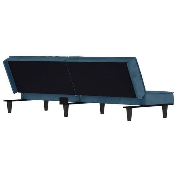 vidaXL sovesofa blå fløjl