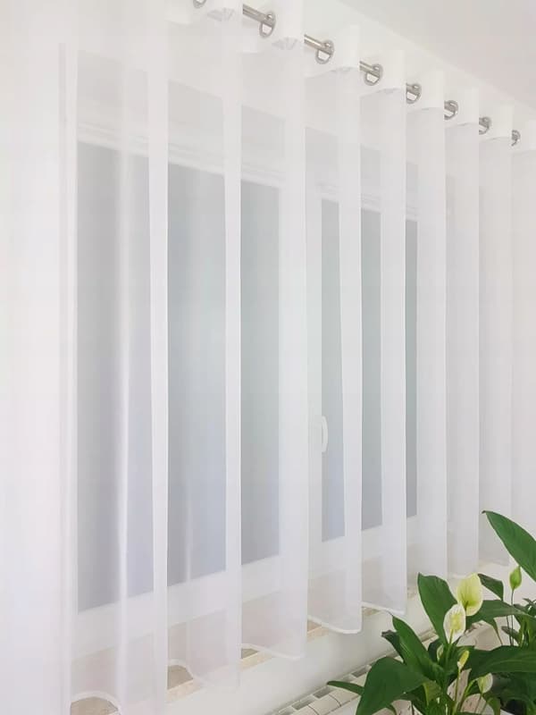 Valmis voile-verho silmukoilla 400x150cm